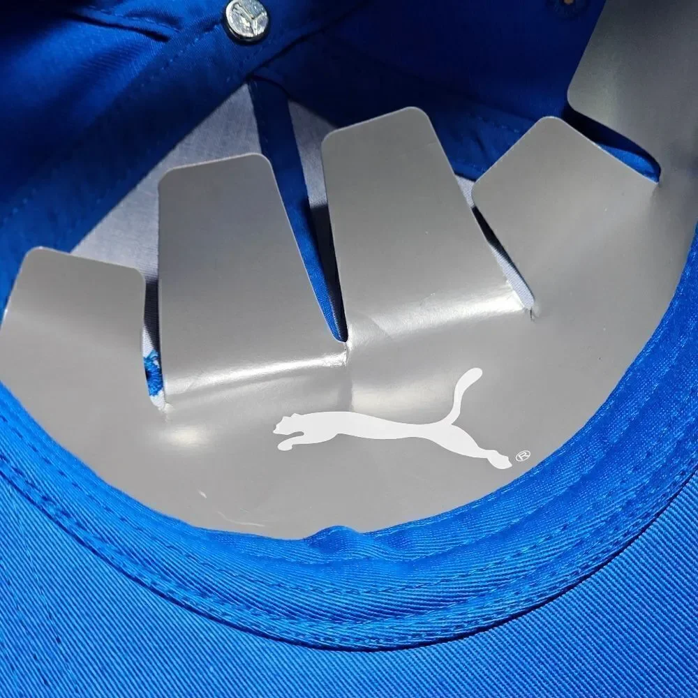 Puma Italia National Soccer Team Dad Hat Cap Blue White 3D Vinyl Logo Adjustable